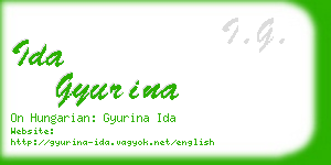 ida gyurina business card